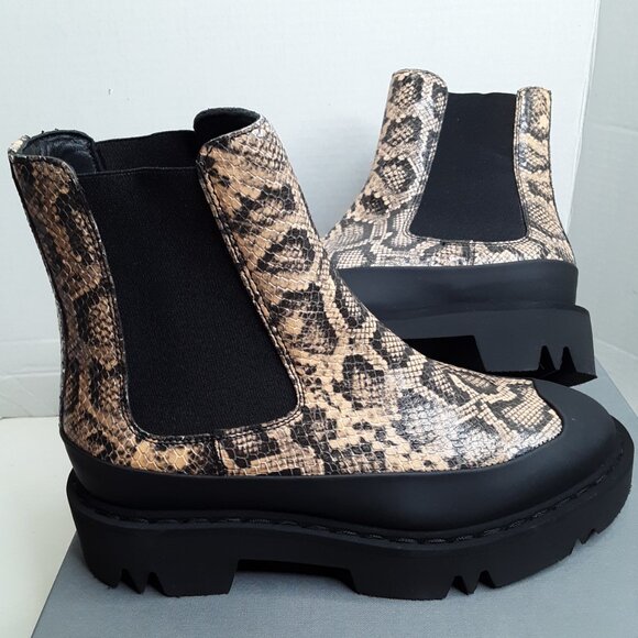 Aquatalia Holly Women's Ankle Boot size 7.5M Python Embossed Leather - Picture 12 of 12